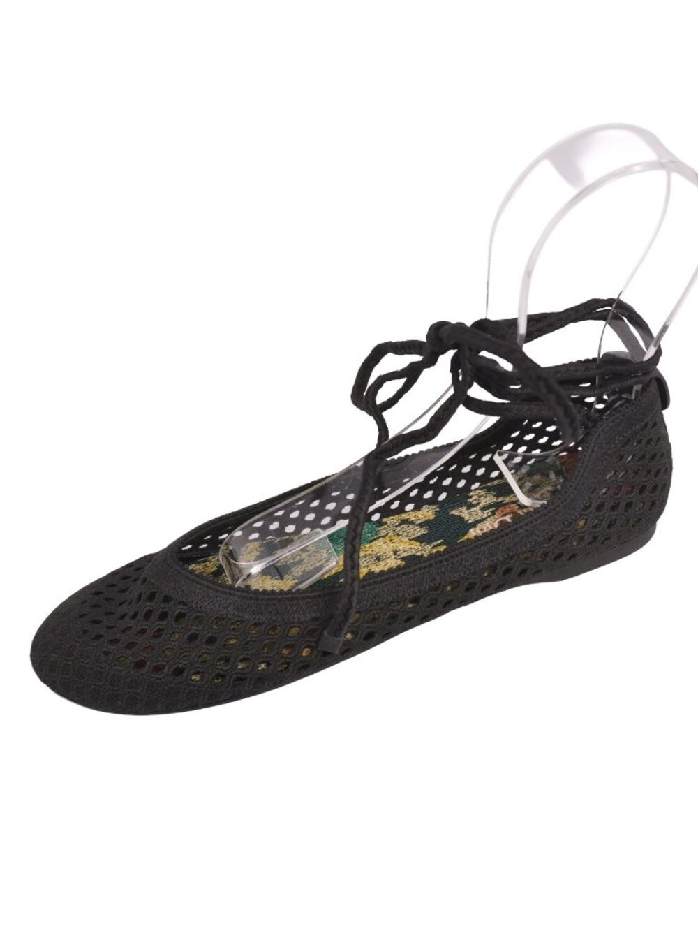 Dior Pumps Flat Straps Mesh Bee Shoes Black